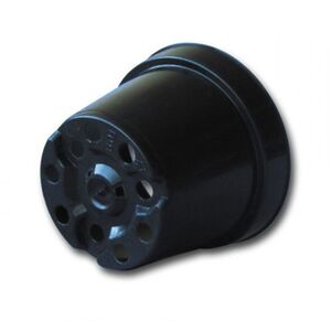 Горщик для розсади пластиковий круглий чорний