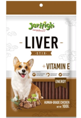 Jerhigh Ласощі для собак, печінка + вітамін Е, 100 г