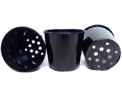 Стакан для розсади з перфорацією чорний