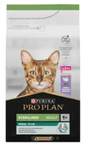PRO PLAN® RENAL PLUS (ПРО ПЛАН РЕНАЛ ПЛЮС) сухий повнораціонний корм для дорослих стерилізованих котів, з індичкою 400г