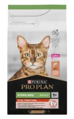 PRO PLAN® (ПРО ПЛАН ВАЙТАЛ ФАНКШЕНС) Сухий повнораціонний корм для дорослих стерилізованих котів, з лососем 400г