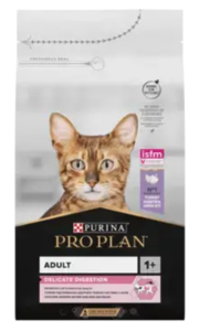 PRO PLAN® Delicate (ПРО ПЛАН ДЕЛІКЕЙТ ДІДЖЕШН) сухий повнораціонний корм для дорослих котів з чутливим травленням або вибагливих до їжі, з індичкою 400г