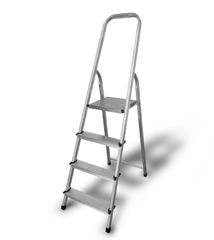 Стрем'янка одностороння алюмінієва 4 сходинки *552003