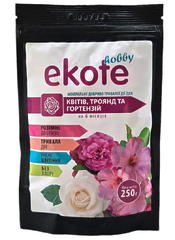 Добриво Ekote для квітів, троянд, гортензій 6 міс NPK 15-09-15 Гранульоване добриво тривалої дії